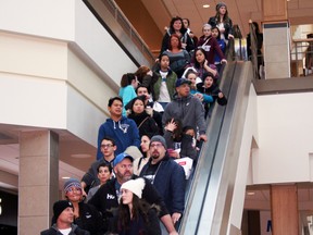 Shoppers crowed Polo Park on Friday, Dec. 26, looking for door-crashers at H&M and lining up outside Lululemon and Victoria's Secret.