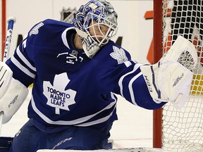 Toronto Maple Leafs goalie Jonathan Bernier. (Craig Robertson/Toronto Sun)