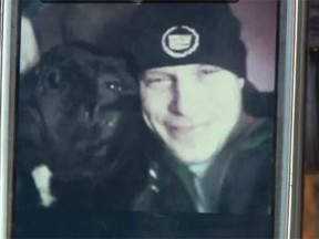 Eddie Cahill, 40, was mauled to death by the family's pit bull. (YouTube screengrab)