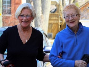 Diane Robb and her mother Patricia take a stroll while sharing a laugh. Robb recently participated in a meeting set up by the Alzheimer's Society of Sarnia Lambton regarding the growing problem of people with dementia getting lost in the community.
submitted photo for SARNIA THIS WEEK/QMI AGENCY