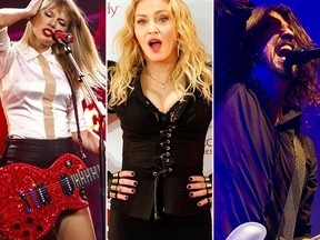 Taylor Swift, Madonna and Dave Grohl from Foo Fighters. (QMI file photos)