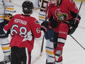 Ottawa Senators Bobby Ryan celebrates his second goal against against the Sabres Dec. 29, 2014, in Ottawa.  Tony Caldwell/Ottawa Sun/QMI Agency