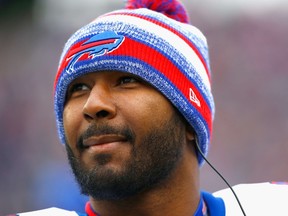EJ Manuel of the Buffalo Bills looks on during the second quarter against the New England Patriots at Gillette Stadium on December 28, 2014. (Jared Wickerham/Getty Images/AFP)