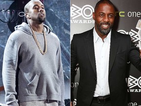 Kanye West and Idris Elba (WENN.COM)