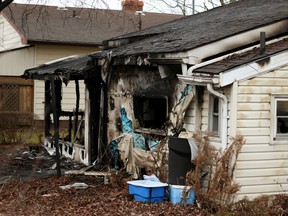 A fire at a Dundas St. residence deemed suspitious by police resulted in damages of approximately $180,000. (BRUCE CHESSELL/Sentinel-Review)
