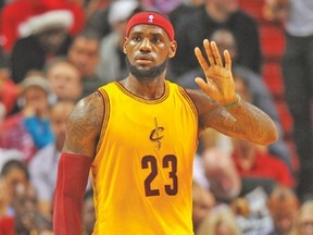 Cleveland Cavaliers forward LeBron James missed last night’s game with a knee injury. (USA TODAY SPORTS)