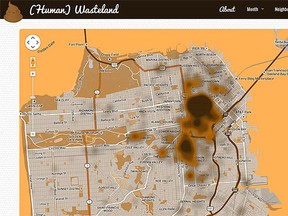 (Human) Wasteland is an interactive map designed to show the disparity between rich and poor in San Francisco. (Screen grab)