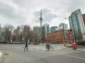 Four women were attacked over a three-hour span on Sunday near Bathurst and Front Sts. (ERNEST DOROSZUK/Toronto Sun)