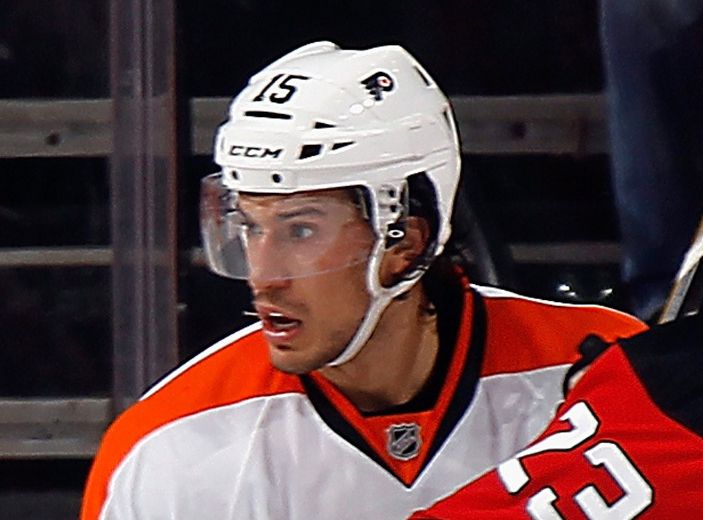 Video of the Del Zotto / Briere skate cut to the neck. - HockeyFeed