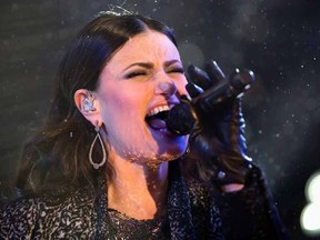Idina Menzel performing on New Year's Eve in Times Square. 

REUTERS/Carlo Allegri