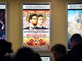 Movie goers line up to watch the movie The Interview at Rainbow Cinemas in Ottawa on Friday, January 2, 2015. Matthew Usherwood/Ottawa Sun