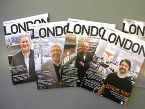 A magazine promoting London created by the LEDC features five diifferent covers. 
MORRIS LAMONT / THE LONDON FREE PRESS / QMI AGENCY