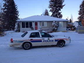 A house at 105 163 St. in Edmonton was the scene of a stabbing Saturday that left police asking for assistance locating one suspect. DAVID BLOOM/EDMONTON SUN