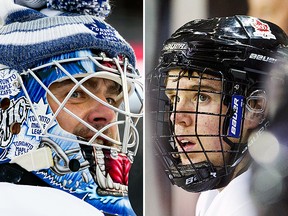 Junior hockey superstar Connor McDavid (right) spent a portion of his childhood honing his skills in former NHL goaltender Curtis Joseph's custom built rink known as The Barn. (QMI Agency)