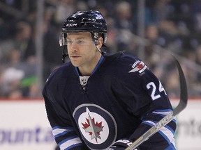Winnipeg Jets defenceman Grant Clitsome is injured and won't be in the lineup on Monday night. (Brian Donogh/Winnipeg Sun file photo)