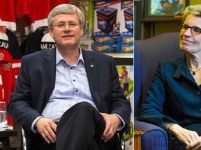 Prime Minister Stephen Harper and Ontario Premier Kathleen Wynne. (File photos)