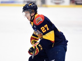 Rookie forward Trent Fox of Thamesville has been traded to the Belleville Bulls from the Erie Otters. (AARON BELL/OHL Images)
