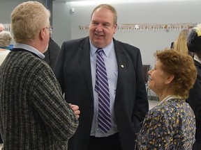 Tillsonburg Town Council, including Deputy Mayor Dave Beres (shown here), greeted visitors Sunday afternoon (Jan. 4, 2015) at the Mayor's Levee organized by the Tillsonburg Historical Society in partnership with the Annandale National Historic Site.