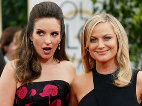 Tina Fey and Amy Poehler at the Golden Globe awards. 

REUTERS/Danny Moloshok