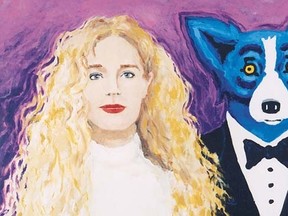 The 1997 painting "Wendy and Me" by Louisiana artist George Rodrigue, is pictured in this undated handout image obtained by Reuters January 6, 2015.  REUTERS/George Rodrigue Foundation of the Arts/Handout via Reuters