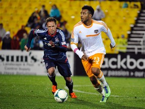 MLS player Daniel Paladini (left) has been charged after allegedly beating his fiancee. (AFP)