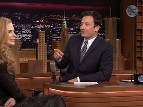 Nicole Kidman makes a guest appearance on the Tonight Show with Jimmy Fallon Tuesday night. (YouTube screengrab)