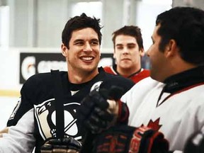 Pittsburgh Penguins star Sidney Crosby surprised a group of sledge hockey players.