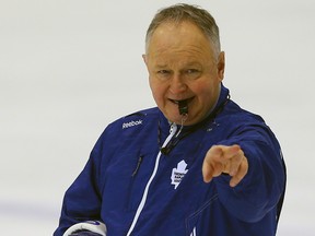 Randy Carlyle at a Maple Leafs practice Nov. 19, 2014. (Dave Abel/Toronto Sun)