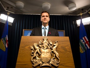 Rob Anderson, then the Wildrose Party MLA for Airdrie, responds to then Minister of Finance Doug Horner's comments about the passing of Budget 2014 at the Alberta Legislature media room in Edmonton, Alta., on Thursday, April 24, 2014. Ian Kucerak/Edmonton Sun/QMI Agency