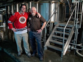 Steve (left) and Tim Beauchesne -- the father and son team behind Beau's beer. (Supplied)