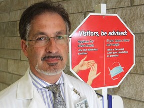 Dr. David Zelt, chief of staff at Kingston General Hospital, said a second influenza outbreak has been declared at the hospital, involving two patients. A first outbreak has been declared over. (Michael Lea/The Whig-Standard)