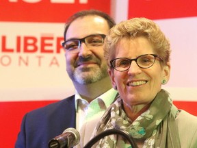 Ontario Premier Kathleen Wynne introduces Glenn Thibeault as the Sudbury Liberal candidate in the Feb. 5 byelection in this file photo.
Gino Donato/The Sudbury Star