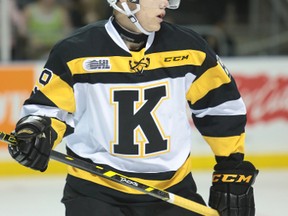 Kingston Frontenacs traded rookie defenceman Reagan O'Grady to the Sudbury Wolves on Thursday for draft choices. (Elliot Ferguson/The Whig-Standard)