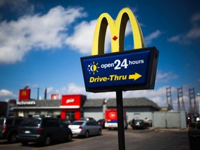 A McDonald's fast food restaurant drive-thru in Toronto is pictured in this May 1, 2014 file photo. (REUTERS/Mark Blinch)