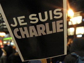 Thousands of people gathered in front of the Consulate General of France in Montreal on McGill College Avenue, in downtown Montreal, following the terrorist attack in Paris in the satirical magazine Charlie Hebdo with 12 dead .
MAXIME DELAND / QMI AGENCY