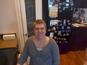 When it comes to getting rid of her trash, Stony Plain town Coun. Judy Bennett has a three-pronged system in her kitchen (from left to right): garbage, recycling and organics. - Thomas Miller, Reporter/Examiner