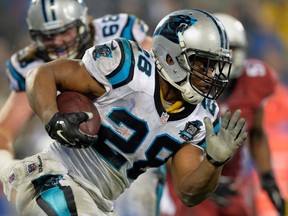 The Seahawks will have their hands full trying to contain Panthers' Jonathan Stewart. (GETTY IMAGES)