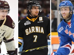 Nick Ritchie, Anthony DeAngelo and Justin Bailey were all picked up at the trade deadline by the Sault Ste. Marie Greyhounds. (OHL Images)