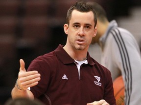 University of Ottawa Gee-Gees head coach James Derouin during practice at Scotiabank Place in Ottawa Ont. Thursday March 7, 2013. The 2013 CIS Final Eight Men's Basketball Championship takes place in Ottawa March 8-10.   Tony Caldwell/Ottawa Sun/QMI Agency