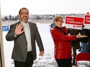 Ontario Premier Kathleen Wynne takes part in the opening of Liberal candidate Glenn Thibeault's campaign office in Sudbury, ON. on Saturday, Jan. 10, 2015. Thibeault is running in the Sudbury byelection. JOHN LAPPA/THE SUDBURY STAR/QMI AGENCY