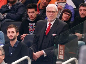New York Knicks president Phil Jackson watches during the second quarter against the Washington Wizards at Madison Square Garden. (Brad Penner-USA TODAY Sports)
