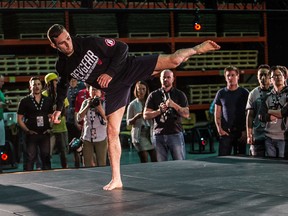 Fighter Rory MacDonald during an open workout at UFC 174 media day event in Burnaby, B.C. on Thursday June 12, 2014. Carmine Marinelli /QMI Agency