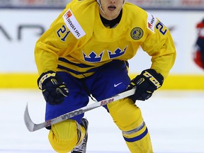 Maple Leafs draft pick William Nylander of Team Sweden during the group stage of the 2015 World Junior Hockey Championships against Team Russia at the Air Canada Centre in Toronto on Monday December 29, 2014. (Dave Abel/Toronto Sun)