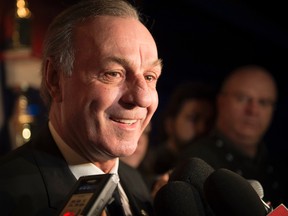 Hockey legend Guy Lafleur meets with the media. (QMI Agency)