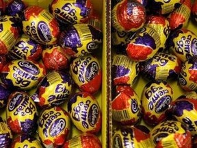Cadbury's Creme Eggs are seen in a London supermarket February 10, 2007. (Reuters/Alessia Pierdomenico)