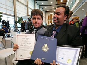 Arujunpal Khattra, who alerted help when his father Gogi was trapped in a well in November, was honoured with three citations at a youth recognition ceremony at York Regional Police headquarters in Aurora on Monday, January 12, 2015. (Michael Peake/Toronto Sun)