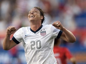 Abby Wambach of the United States has been outspoken about her distaste for playing a World Cup on turf. (AFP PHOTO/Don Emmert)