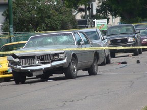 A car used in the altercation that led to the death of Marcel Murdock on Aug. 20, 2011. (ROSS ROMANIUK/WINNIPEG SUN FILE PHOTO)
