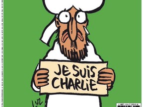 The January 12 2015 cover from the French weekly satirical magazine Charlie Hebdo is pictured.  Handout/QMI Agency