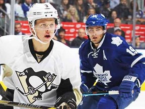Penguins defenceman Olli Maatta could miss the rest of the NHL season with a shoulder injury. (QMI Agency)